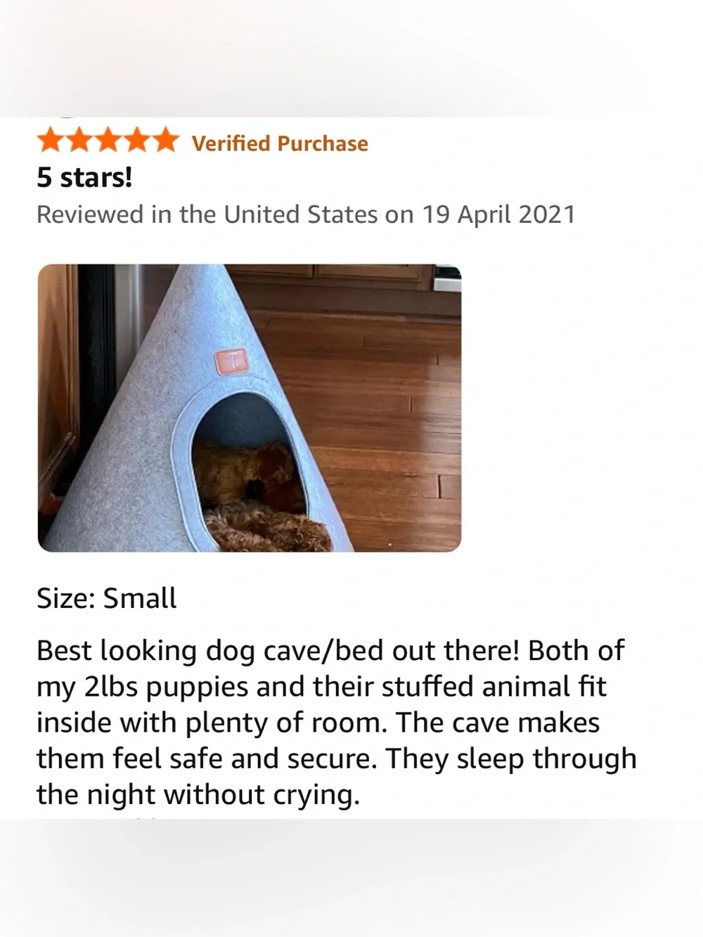 🐶Modern Pet Home Felt Fabric Animal House My Secret Cone Cave - Size Small